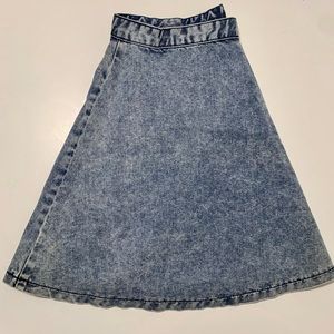 Topshop Denim Skater Skirt